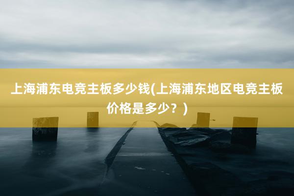   上海浦东电竞主板多少钱(上海浦东地区电竞主板价格是多少？)